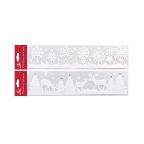 Christmas Small Strip Window Snow Decals