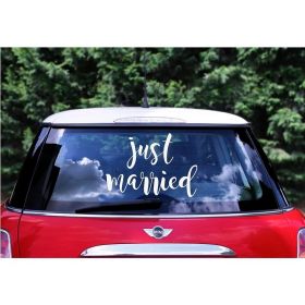 Just Married Wedding Day Car Sticker