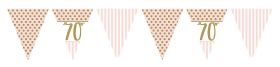 Pink Chic 70th Birthday Bunting 3.7m