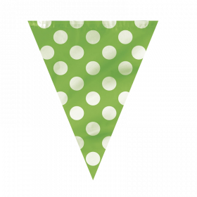 Lime Green Polka Dot Flag Banner