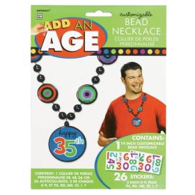 Add an Age Personalised Bead Necklace for Him