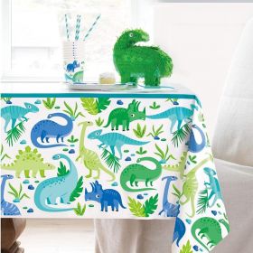 Blue & Green Dinosaur Tablecover 1.37m x 2.13m