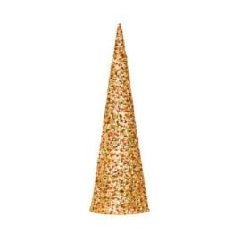 Gold Glitter Christmas Tree Centrepiece 25cm