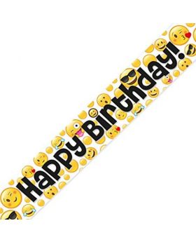 Emoji Birthday Foil Banner