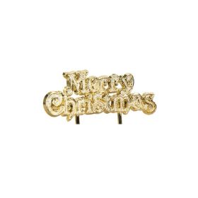 Gold Merry Christmas Cake Topper