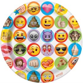 Celebration Emoji Plates 23cm, pk8