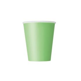 8 Lime Green Paper Cups