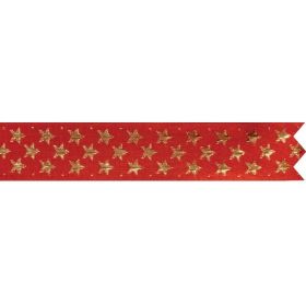 Red & Gold Shimmering Stars Cake Ribbon