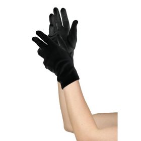 Women's Short Black Gloves
