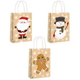 Christmas Paper Party Bag, 3 Assorted Designs