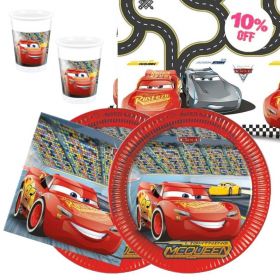 Cars 3 Party Tableware Pack for 16