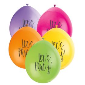 Let's Party Latex Balloons 9", pk10
