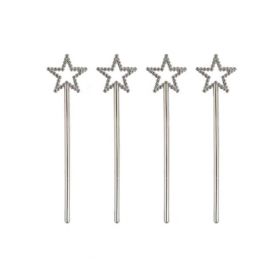 8 Silver Star Wands