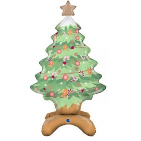 Christmas Tree Stand Up Foil Balloon 38"