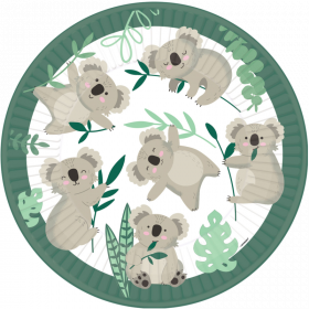 8 Koala Party Plates 