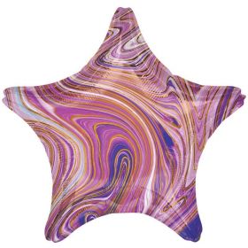 Marblez Purple Star Standard Foil Balloon 19"