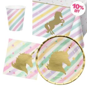 Unicorn Sparkle Party Tableware Pack for 8