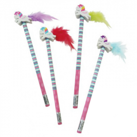 Feather Tail Unicorn Eraser Topper Pencil