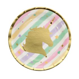 8 Unicorn Sparkle Party Dessert Plates