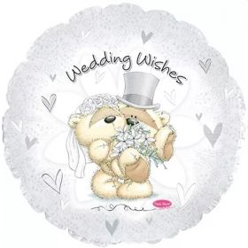 Fizzy Moon Wedding Wishes Foil Balloon 18"