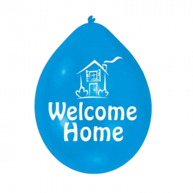 Welcome Home Latex Balloons 9", pk10