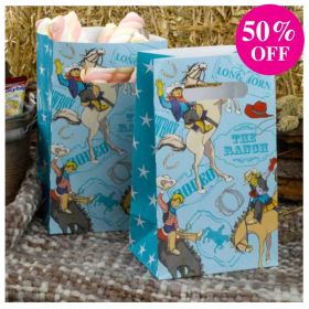 5 Wild West Cowboys Paper Party Bags