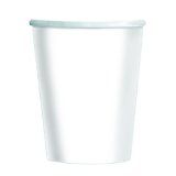 Frosty White Paper Cups pk8