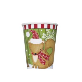 Woodland Christmas Cups 270ml, pk8