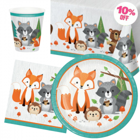 Wild Woodland Animals Tableware Pack for 8