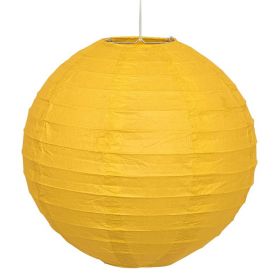 Yellow Round Lantern Party Decoration 25cm