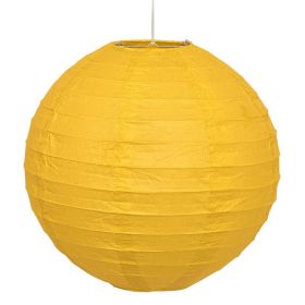 Yellow Round Lantern Party Decoration 25cm