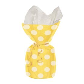 20 Yellow Polka Dot Party Cello Bags