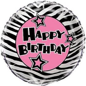 Zebra Passion Party Foil Balloon 18"