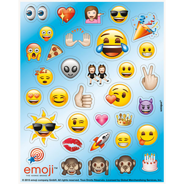 emoji sticker sheets pk4