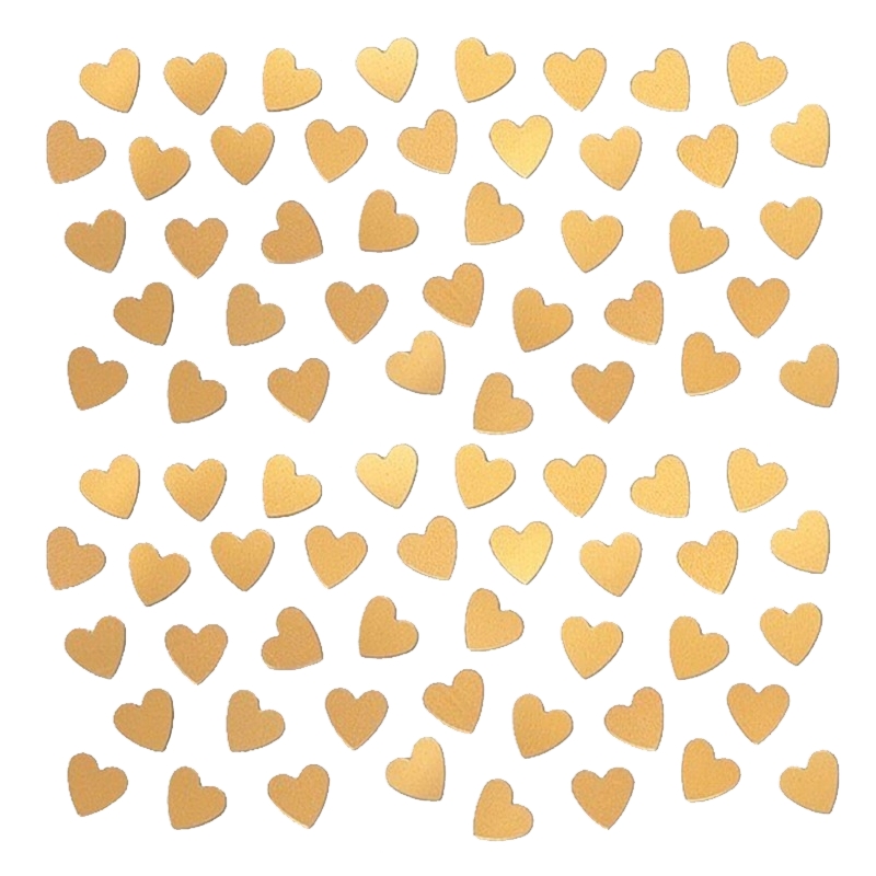 Sparkle Hearts Gold Metallic Confetti