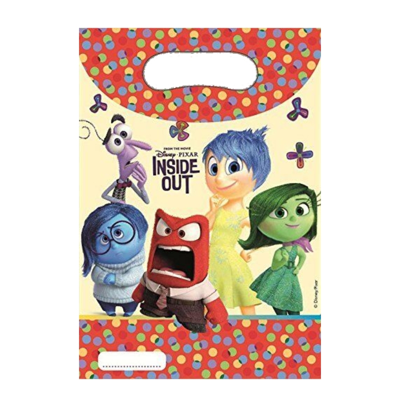 Inside Out Plastic Loot Bags, pk6