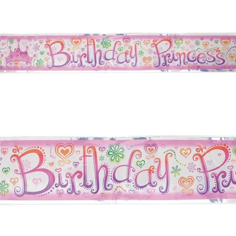 Princess Diva Party Foil Banner 3.6m