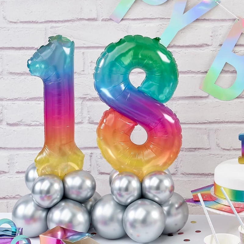 Air-filled Number Foil Balloons