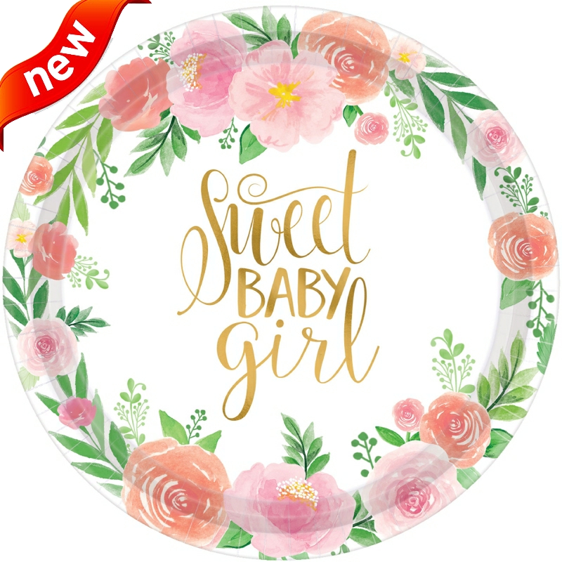 Floral Baby Shower Party Supplies