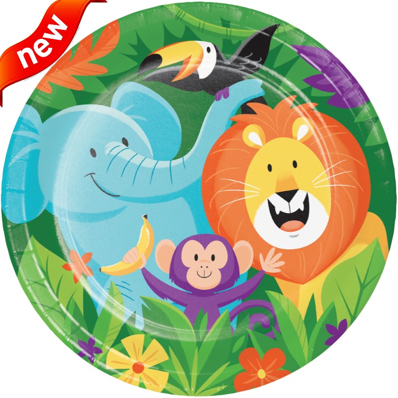 8 Guests Ultimate Animal Jam Jungle Birthday Party Essential Decoration Bundle