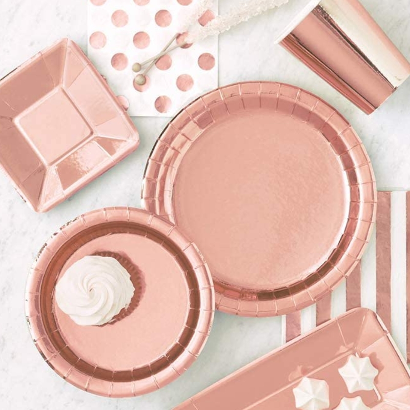 Rose Gold Tableware & Decorations